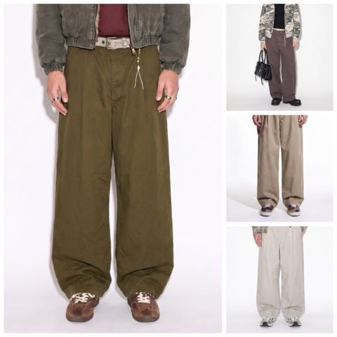 INF®️|QUẦN VẢI THÔ GIẶT CỔ ĐIỂN UNISEX INF 13716