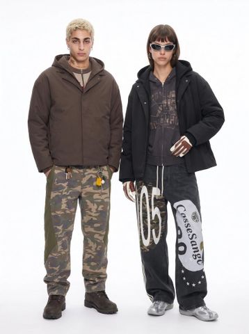 INF®️| ÁO KHOÁC VẢI THÔ DÁNG RỘNG THÂN NGẮN UNISEX INF 5681