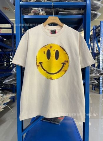 FK®️| ÁO THUN NGẮN TAY CỔ TRÒN COTTON IN HÌNH KTS MẶT CƯỜI ST404