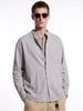 INF®️| ÁO SƠ MI DÀI TAY VẢI LANH COTTON CỔ ĐỨNG UNISEX INF 7140