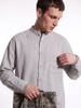 INF®️| ÁO SƠ MI DÀI TAY VẢI LANH COTTON CỔ ĐỨNG UNISEX INF 7140