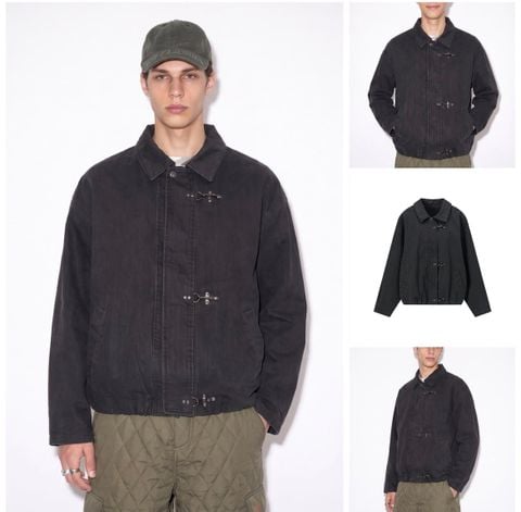 INF®️| ÁO KHOÁC VẢI DENIM WASH CỔ ĐIỂN UNISEX INF 5682