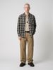 INF®️| ÁO SƠ MI KẺ SỌC DÀI TAY CỔ TÀU COTTON UNISEX INF 7144