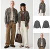 INF®️| ÁO SƠ MI KẺ SỌC DÀI TAY CỔ TÀU COTTON UNISEX INF 7144