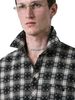 INF®️| ÁO SƠ MI KẺ SỌC DÀI TAY CỔ ĐỨNG COTTON UNISEX INF 7143