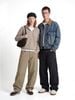 INF®️|QUẦN VẢI THÔ ỐNG RỘNG VẨY MỰC RETRO BASIC UNISEX INF 13682