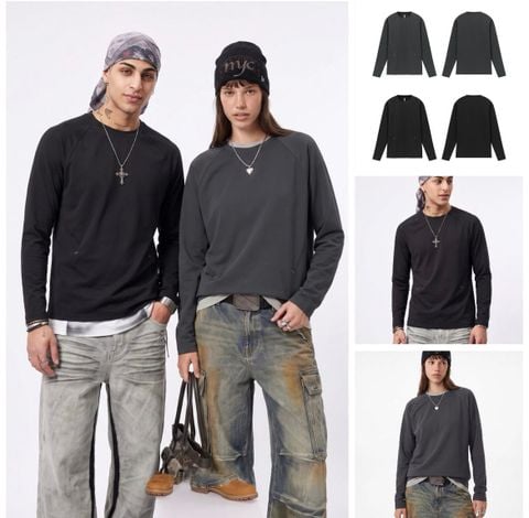 INF®️| ÁO THUN DÀI TAY BASIC COTTON UNISEX INF 3467