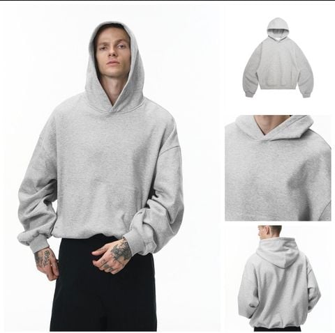 INF®️| ÁO KHOÁC HOODIE NỈ NHUNG DÁNG BOXY UNISEX INF 4487