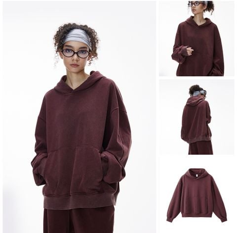 INF®️| ÁO KHOÁC HOODIE NỈ WASH BOXY UNISEX INF 4496