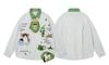 WES®️| ÁO SƠ MI DÀI TAY THÊU HỌA TIẾT HOẠT HÌNH UNISEX 5285
