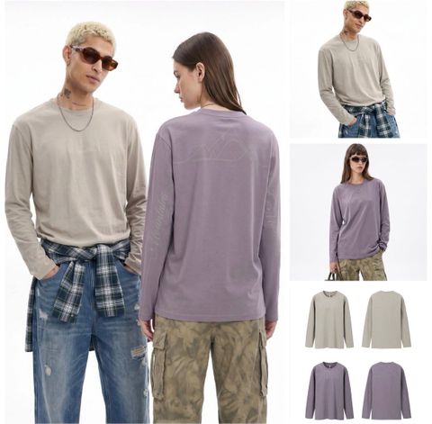 INF®️| ÁO THUN DÀI TAY BASIC COTTON PHẢN QUANG UNISEX INF 3440