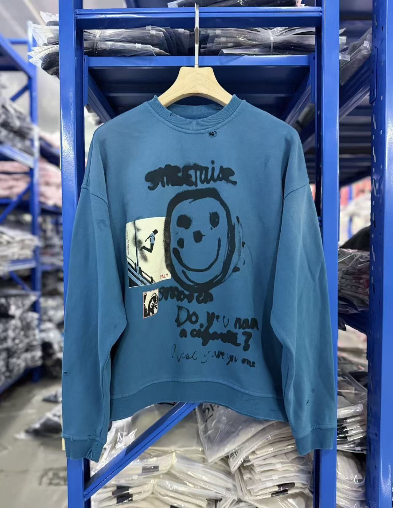 FK®️| ÁO SWEATER NỈ WASH IN KTS LÀM RÁCH UNISEX INF PH6018