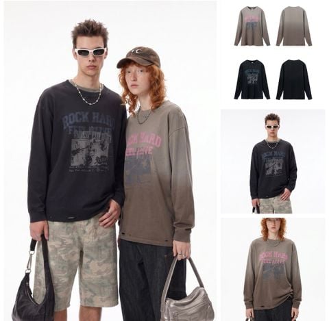 INF®️| ÁO THUN DÀI TAY WASH IN HÌNH UNISEX INF 3534