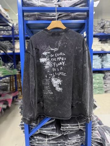 FK®️| ÁO LONG TEE WASH DÀI TAY COTTON IN KTS RÁCH UNISEX ST770