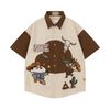 WES®️| ÁO SƠ MI NGẮN TAY THÊU HỌA TIẾT HOẠT HÌNH SHINCHAN UNISEX 5212