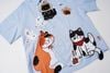 WES®️| ÁO SƠ MI NGẮN TAY THÊU HỌA TIẾT HOẠT HÌNH UNISEX 5270
