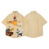 WES®️| ÁO SƠ MI NGẮN TAY THÊU HỌA TIẾT HOẠT HÌNH UNISEX T2NG03