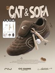 CATSOFA ™️| GIÀY SNEAKER FOOTBALL COFFEE UNISEX CAT&SOFA CS25011