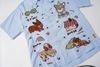 WES®️| ÁO SƠ MI NGẮN TAY THÊU HỌA TIẾT HOẠT HÌNH UNISEX 5271