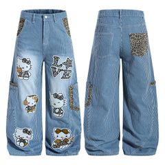 QUẦN JEANS THÊU HỌA TIẾT HOẠT HÌNH UNISEX J780