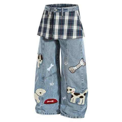 QUẦN JEANS THÊU HỌA TIẾT HOẠT HÌNH UNISEX J780