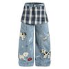 QUẦN JEANS THÊU HỌA TIẾT HOẠT HÌNH UNISEX J780