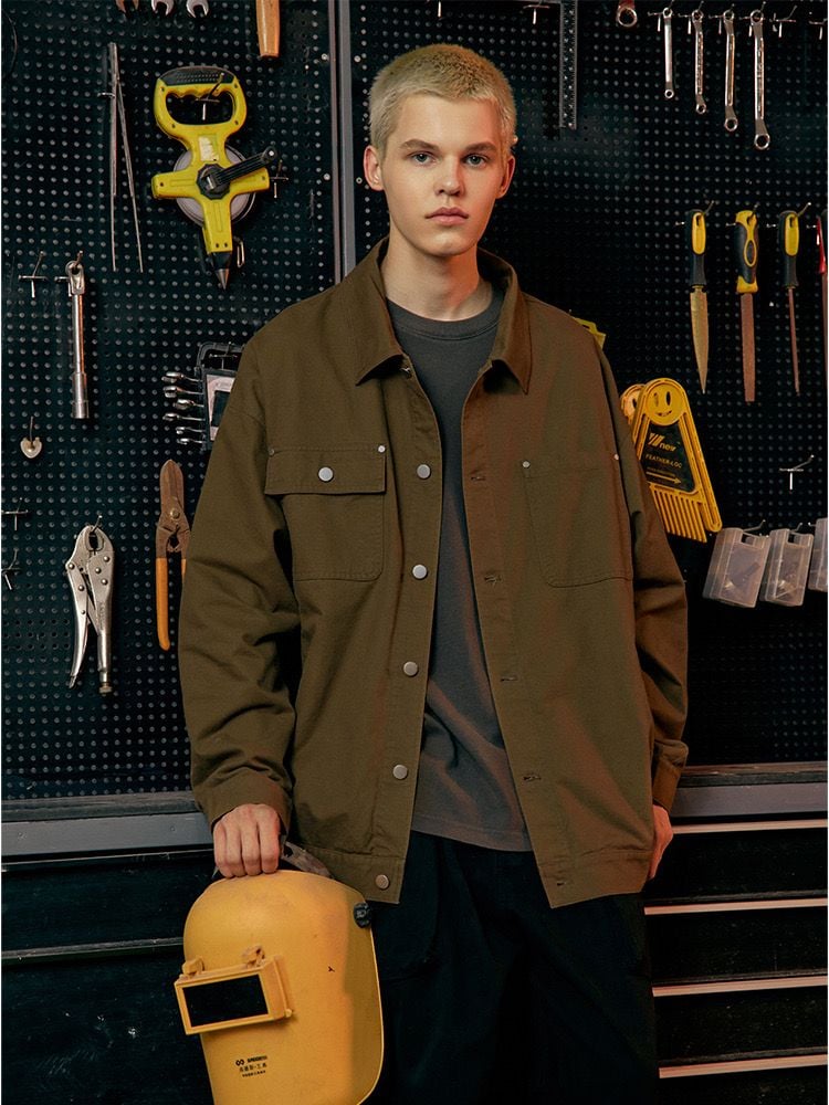 INF®️| ÁO KHOÁC KHAKI SƠ MI CỔ ĐIỂN UNISEX INF 5350