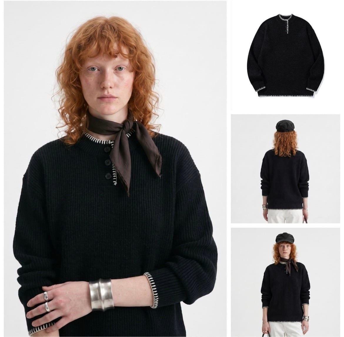 INF®️| ÁO LEN DỆT KIM CHỈ KIM UNISEX INF 10261