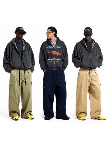 INF®️|QUẦN VẢI THÔ KAKI ỐNG RỘNG ĐÃ GIẶT TÚI HỘP RETRO UNISEX INF 13386