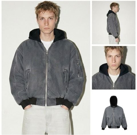 MADEEXTREME®️| ÁO KHOÁC DÁNG RỘNG, DÀY DẶN, ẤP ÁP CÓ MŨ TRÙM, PHỐI CỔ ĐIỂN UNISEX MADE DW1657