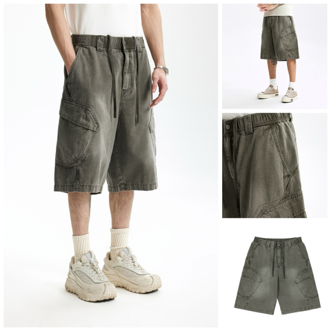 INF ™️| QUẦN SHORT WASH DENIM TÚI HỘP RETRO INF 12716