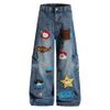 QUẦN JEANS THÊU HỌA TIẾT HOẠT HÌNH UNISEX J780