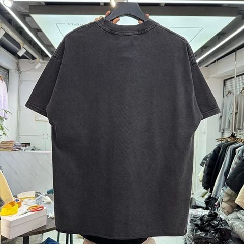 FK®️| ÁO THUN NGẮN TAY CỔ TRÒN COTTON WASH IN HÌNH KTS ĐÍNH ĐÁ FK55