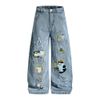 QUẦN JEANS THÊU HỌA TIẾT HOẠT HÌNH UNISEX J780