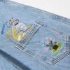 QUẦN JEANS THÊU HỌA TIẾT HOẠT HÌNH UNISEX J780