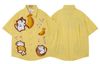 WES®️| ÁO SƠ MI NGẮN TAY THÊU HỌA TIẾT HOẠT HÌNH UNISEX 5275