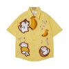 WES®️| ÁO SƠ MI NGẮN TAY THÊU HỌA TIẾT HOẠT HÌNH UNISEX 5275
