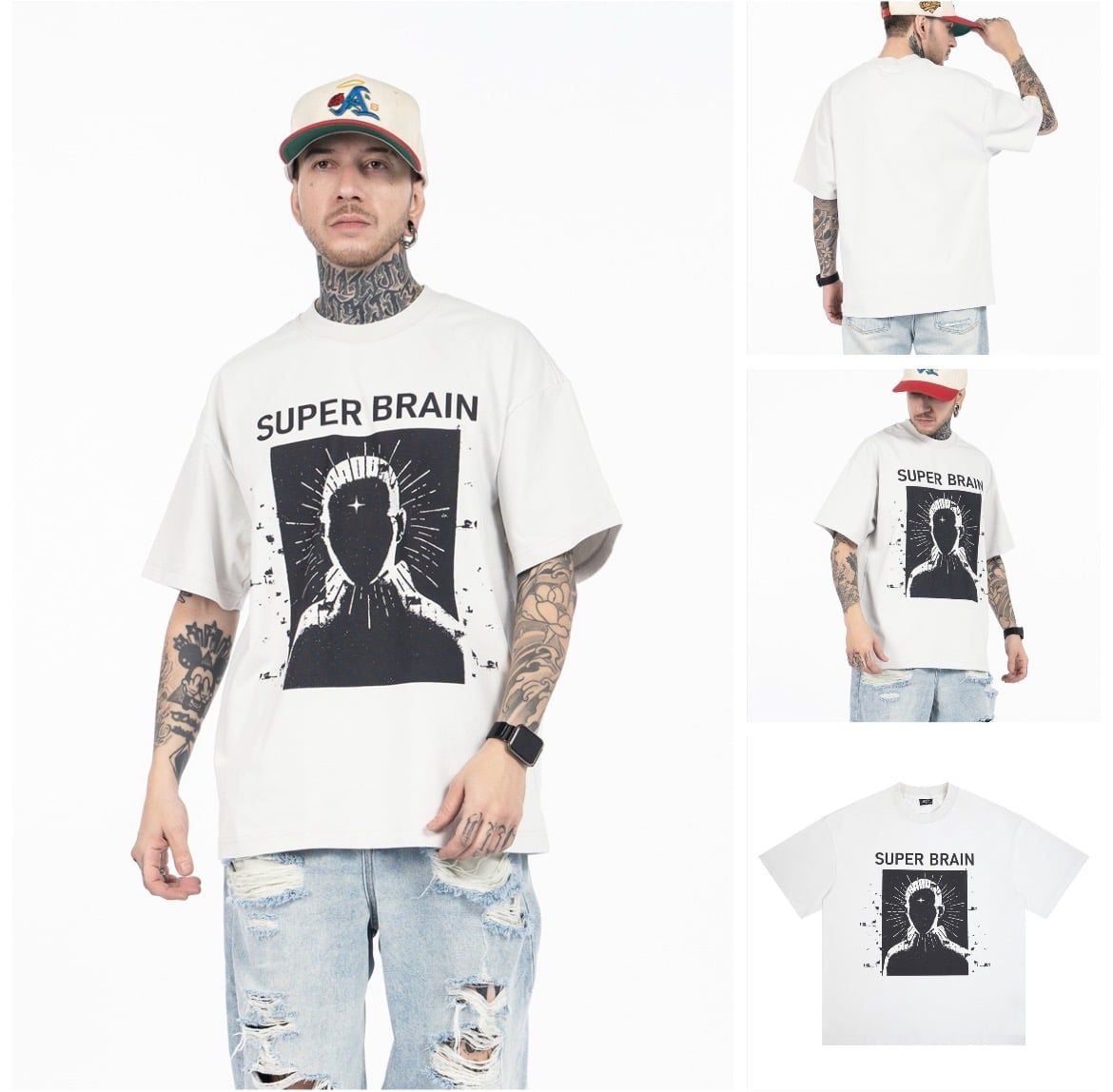 FG®️| ÁO THUN CỔ TRÒN NGẮN TAY IN HÌNH CÁCH ĐIỆU OVERSIZE FG F553