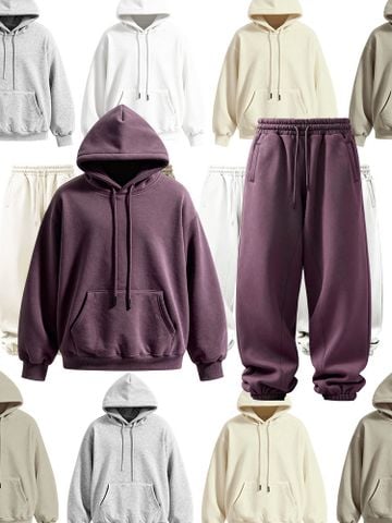 INF®️| BỘ ĐỒ ÁO NỈ NHUNG HOODIE  QUẦN NỈ  UNISEX INF 167/13236