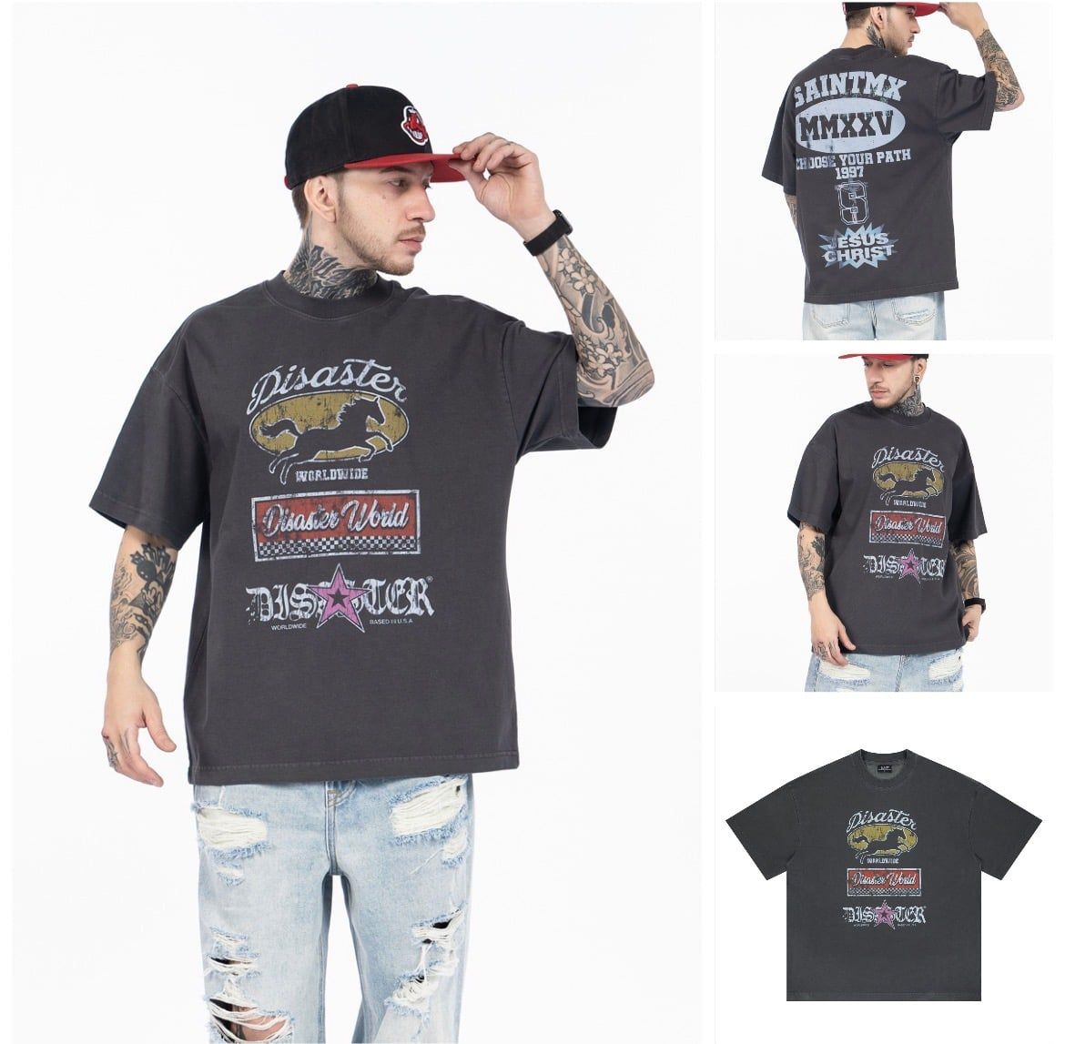FG®️| ÁO THUN CỔ TRÒN NGẮN TAY IN HÌNH CÁCH ĐIỆU OVERSIZE FG F555