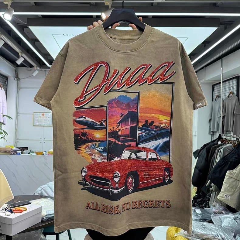 FK®️| ÁO THUN NGẮN TAY CỔ TRÒN COTTON IN HÌNH KTS ĐÍNH ĐÁ DU202