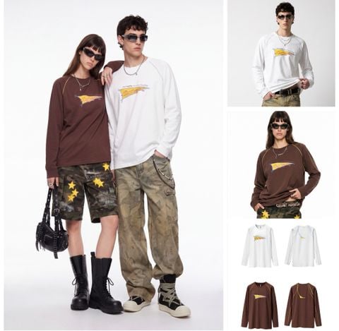 INF®️| ÁO THUN DÀI TAY COTTON THỂ THAO IN HÌNH UNISEX INF 3415