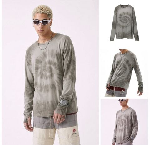 INF®️| ÁO THUN DÀI TAY WASH TIEDYE COTTON UNISEX INF 3512