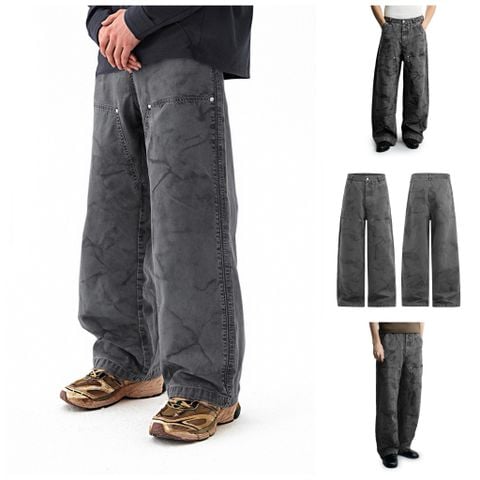 INF®️|QUẦN VẢI THÔ ICE CRACK WASHED RETRO CHỐNG GIÓ VS NƯỚC UNISEX INF 13584