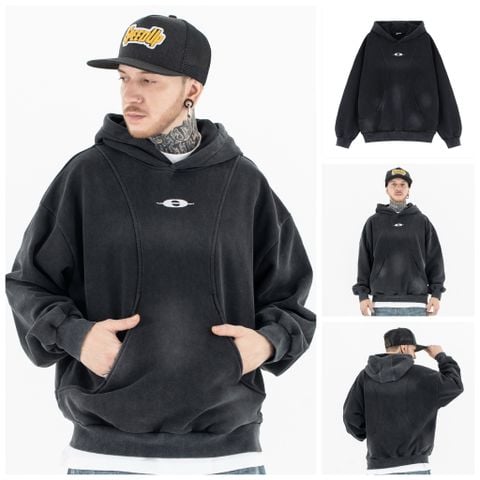 FG®️| ÁO KHOÁC HOODIE WASH RETRO  THÊU LOGO UNISEX FG F229