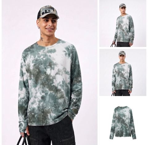INF®️| ÁO THUN DÀI TAY WASH TIEDYE COTTON UNISEX INF 3522