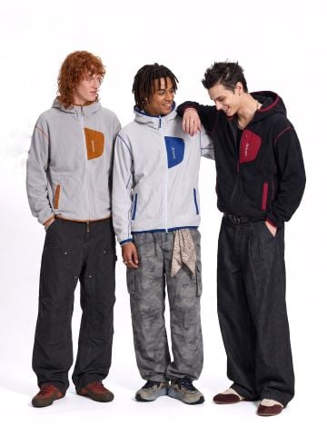 INF®️| ÁO KHOÁC NỈ TRÙM ĐẦU KHOÁ KÉO CÁCH ĐIỆU UNISEX INF 5697