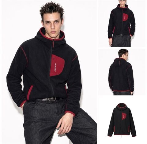 INF®️| ÁO KHOÁC NỈ TRÙM ĐẦU KHOÁ KÉO CÁCH ĐIỆU UNISEX INF 5697