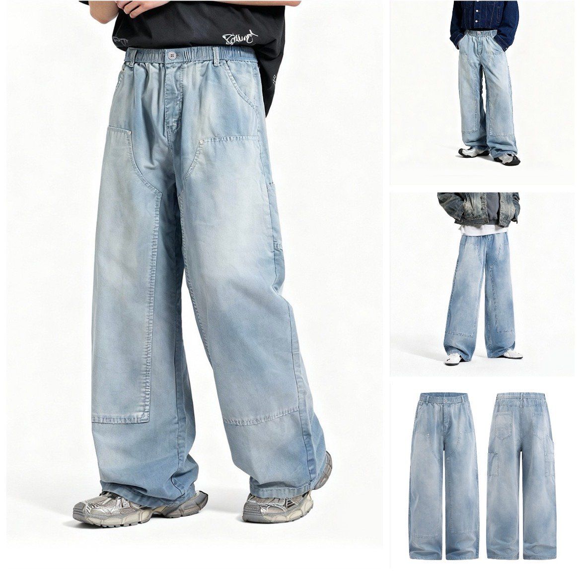 INF®️|QUẦN VẢI THÔ GIẶT SẠCH SPRAYED MONKEY RETRO  UNISEX INF 13378