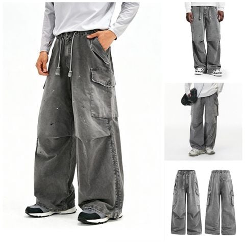 INF®️|QUẦN VẢI THÔ YẾM TÚI LỚN UNISEX INF 13380